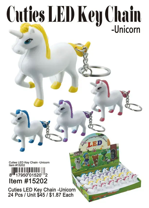 Cuties LED Keychains-Unicorn