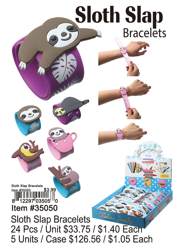 Sloth Slap Bracelets