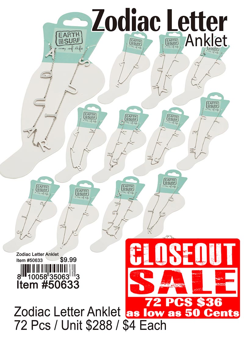 Zodiac Letter Anklet