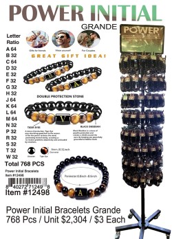 Power Initial Bracelets Grande 768 Pcs