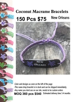 Coconut Macrame Bracelets -New Orleans
