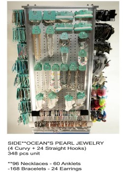 Trendy Combo 3 Side Ocean Pearl Jewelry (4 Curvy + 24 Straight Hooks)