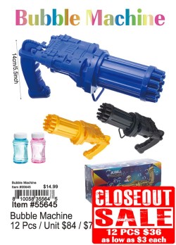 Bubble Machine 12 Pcs. - Closeout