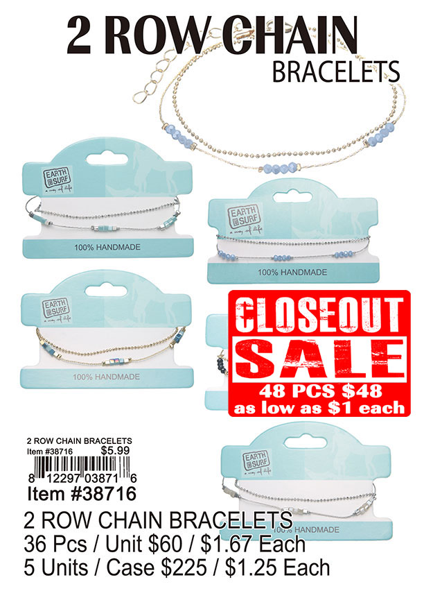 2 Row Chain Bracelets (CL)