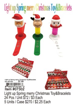Light up Spring Merry Christmas Toy and Bracelets