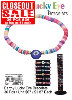 Earthy Lucky Eye Bracelets