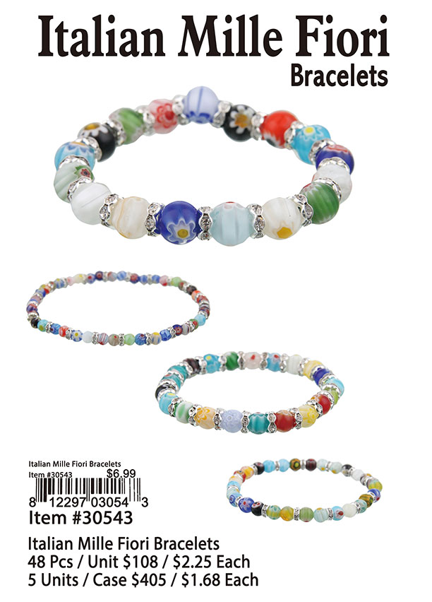 Italian Mille Fiori Bracelets