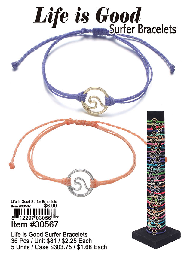 Life is Good Wave Bracelets