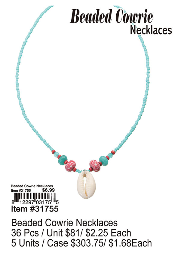 Beaded Cowrie Necklaces