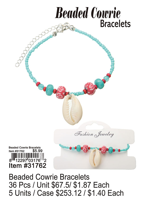 Beaded Cowrie Bracelets