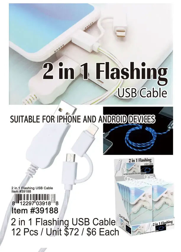 2-in-1 Flashing USB Cable