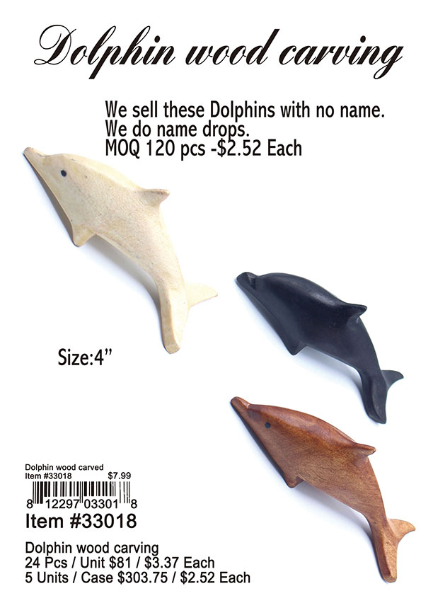 Dolphin Wood Carving