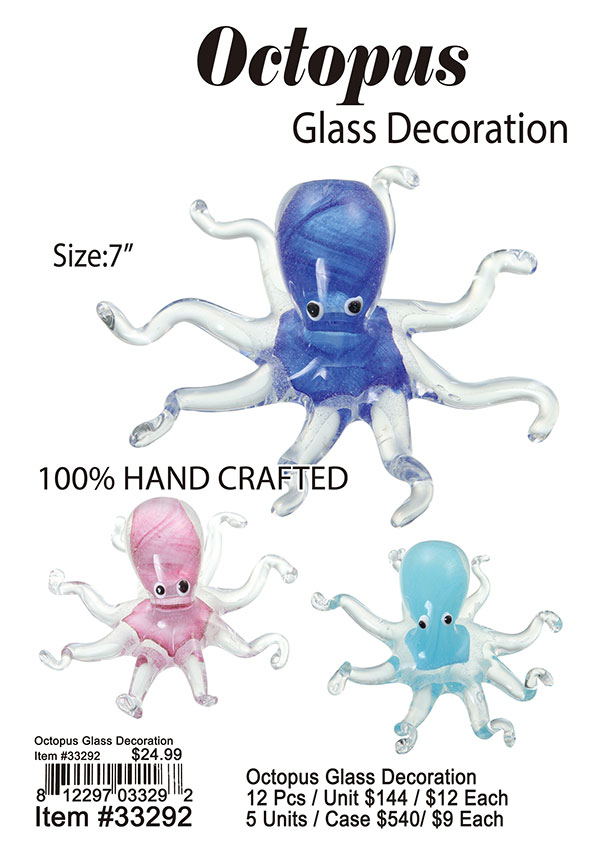 Octopus Glass Decoration