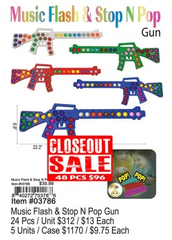 Music Flash Stop N Pop Gun