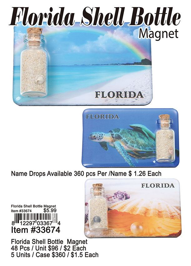 Florida Shell Bottle Magnet