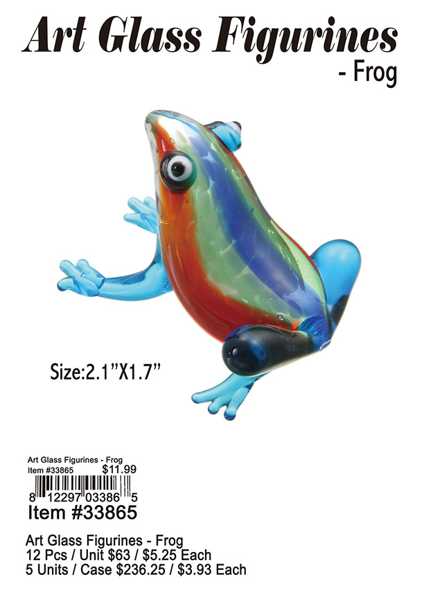 Art Glass Figurines-Frog