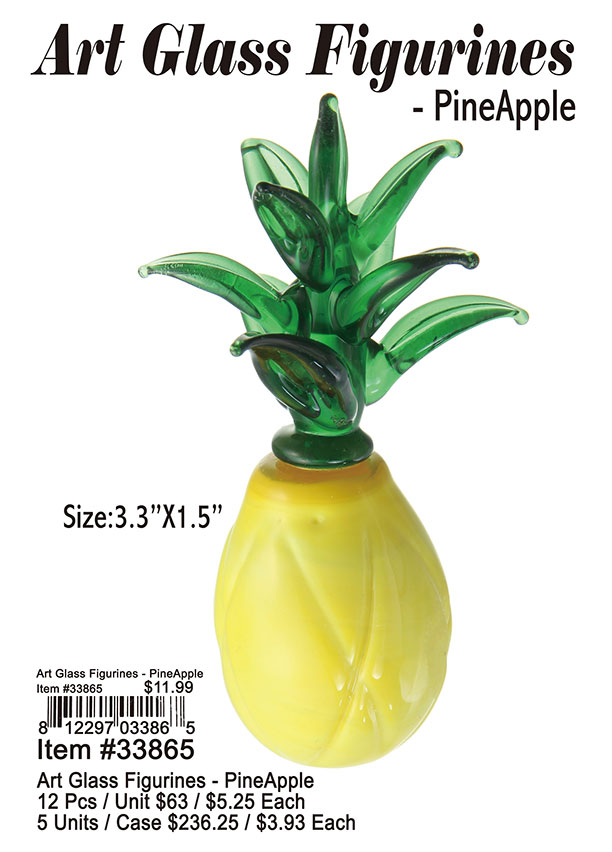 Art Glass Figurines-Pineapple
