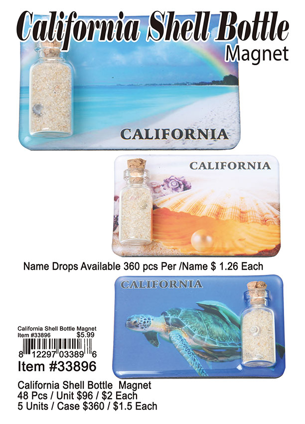California Shell Bottle Magnet
