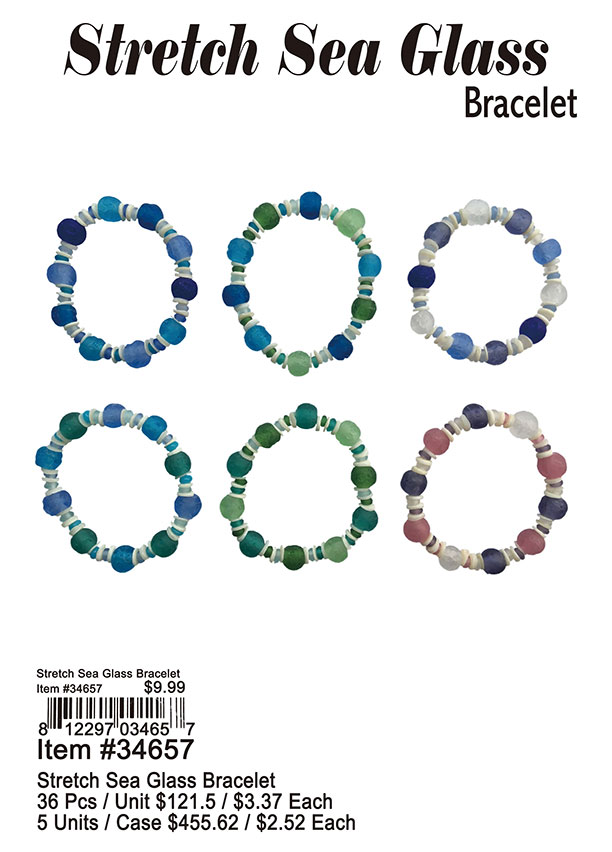 Stretch Sea Glass Bracelets