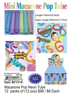 Mini Macarone Pop Neon Tube