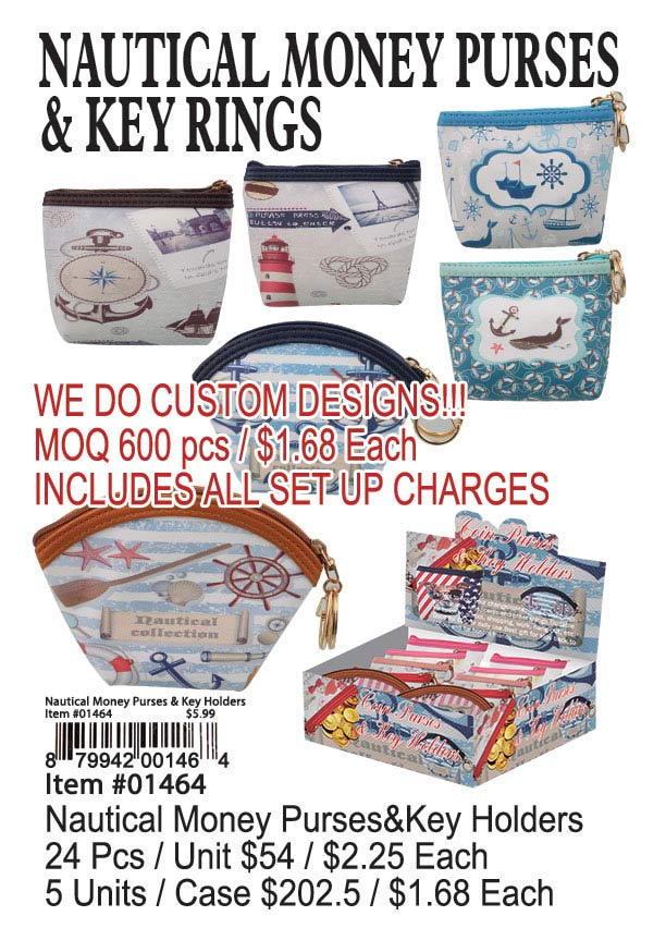 Nautical Money Purses and Key Rings