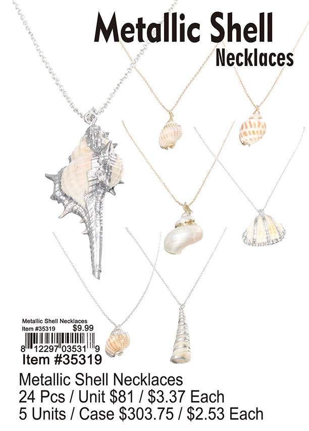 Metalic Shell Necklaces
