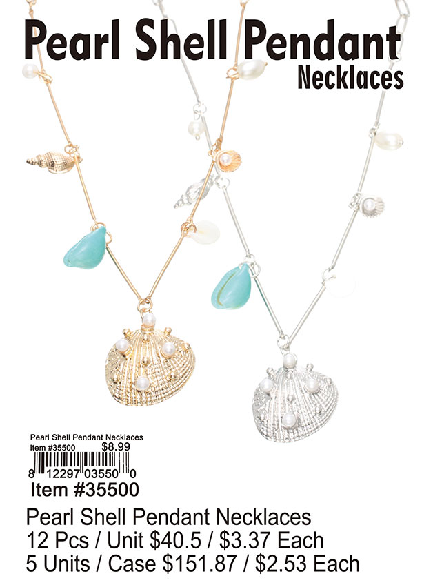 Pearl Shell Pendant Necklaces