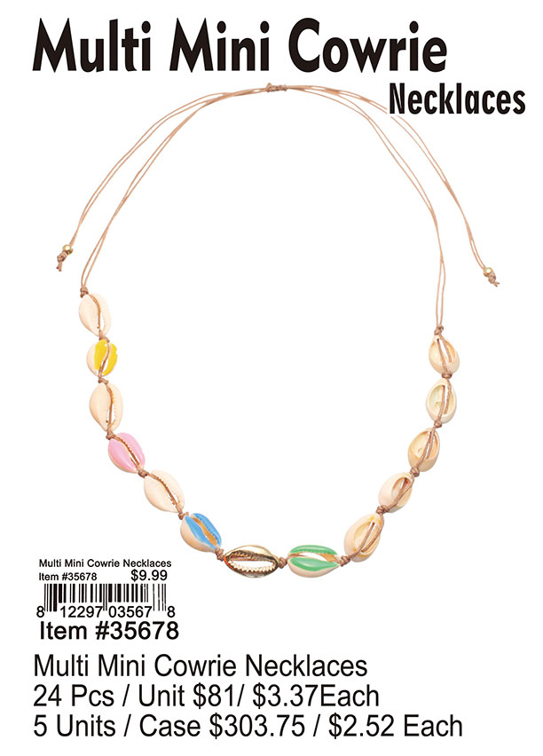Multi Mini Cowrie Necklaces