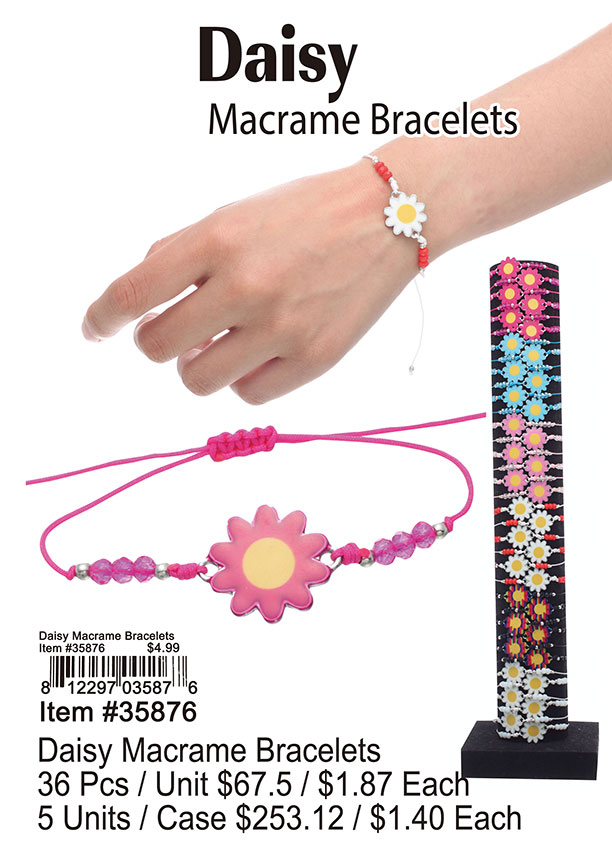 Daisy Macrame Bracelets