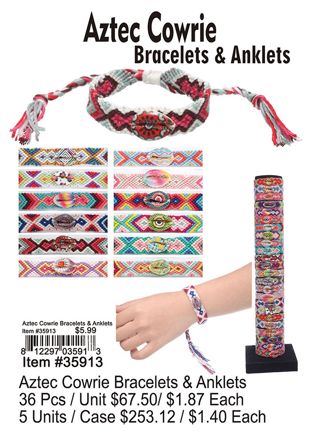 Aztec Cowrie Bracelets and Anklets