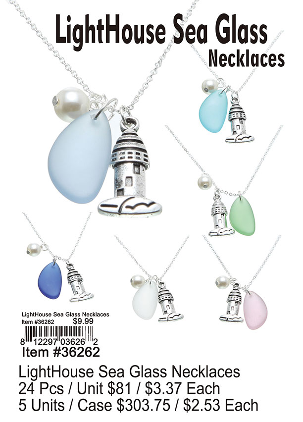 Lighthouse Sea Glass Necklaces
