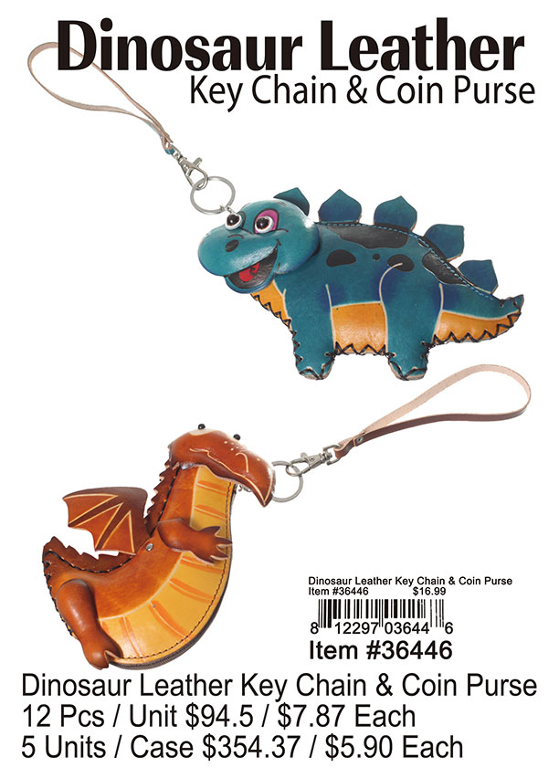 Dinosaurleather Keychain and Coin Purse