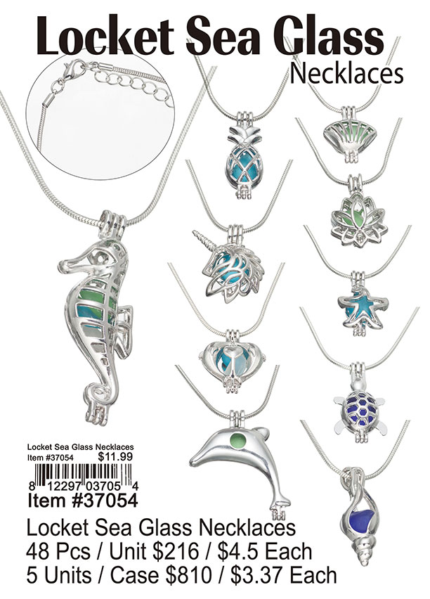 Locket Sea Glass Necklaces