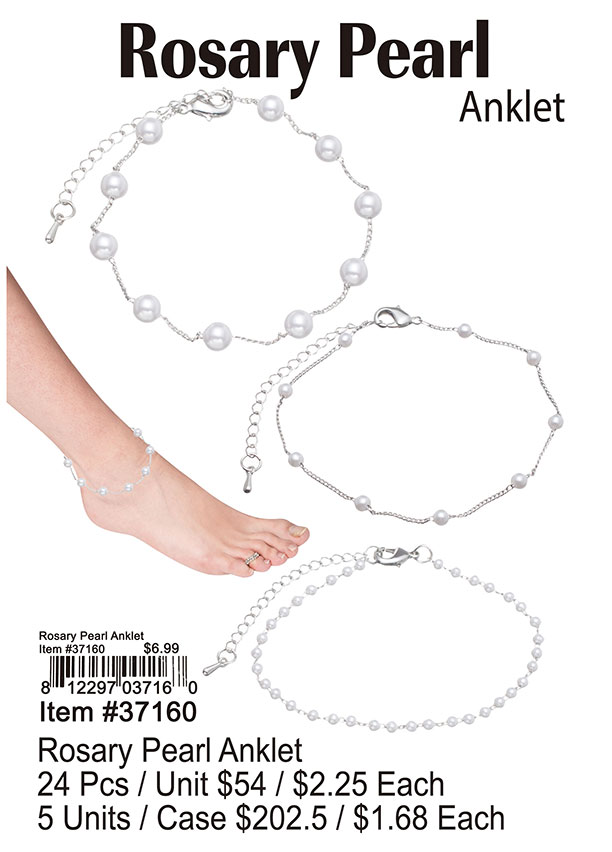 Rosary Pearl Anklet