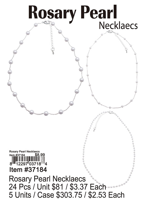 Rosary Pearl Necklaces