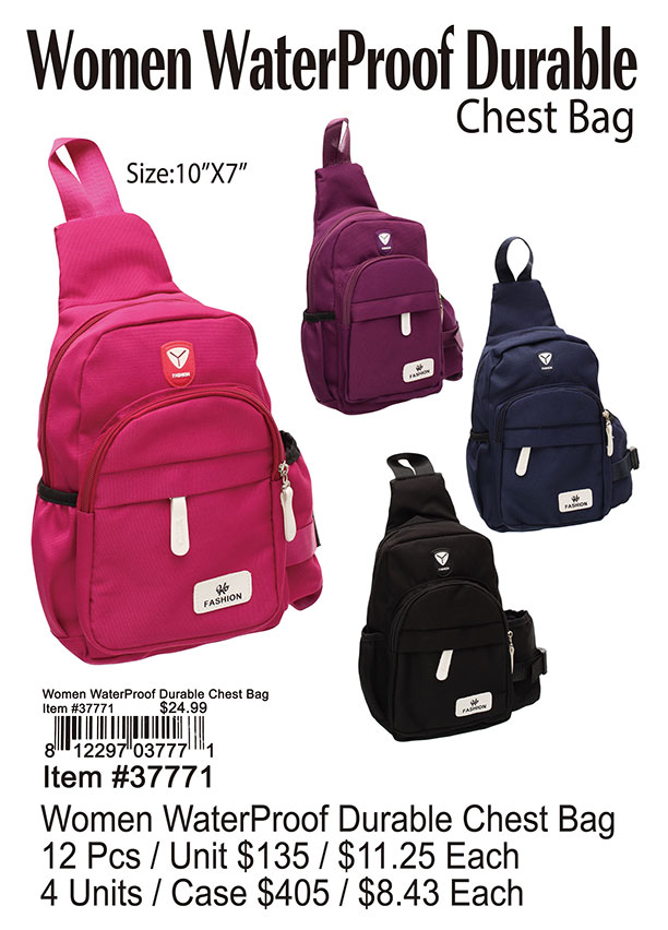 Women Waterproof Durable Chest Bag