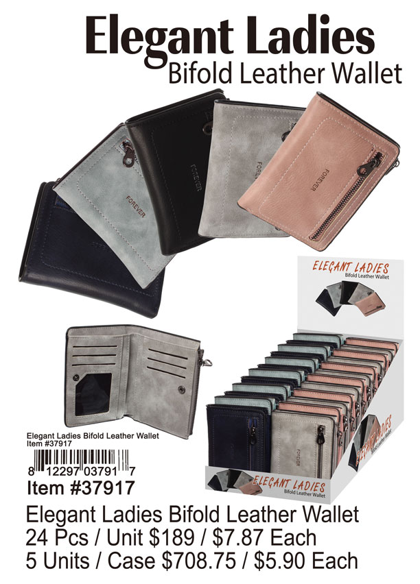 Elegant Ladiesbifold Leather Wallet
