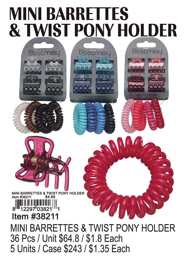 Mini Barrrttes and Twist Pony Holder