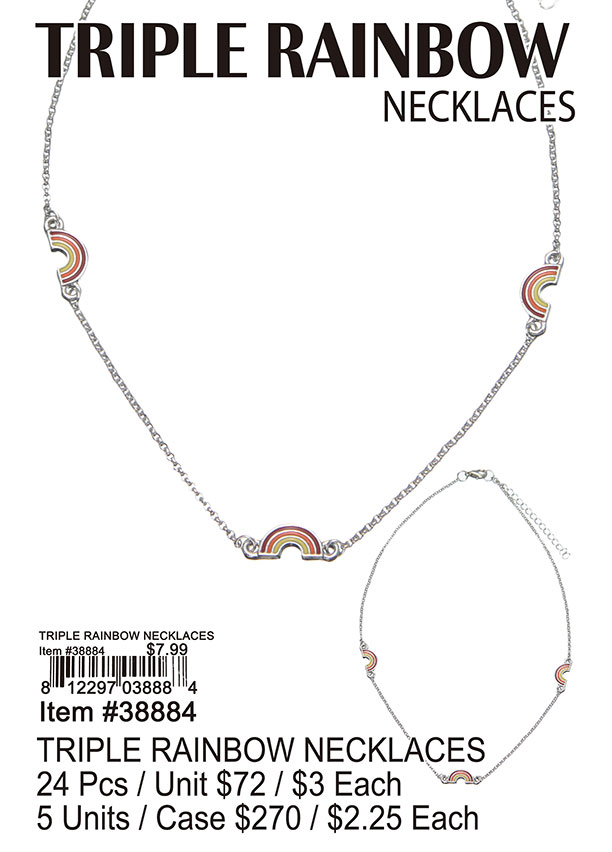 Triple Rainbow Necklaces