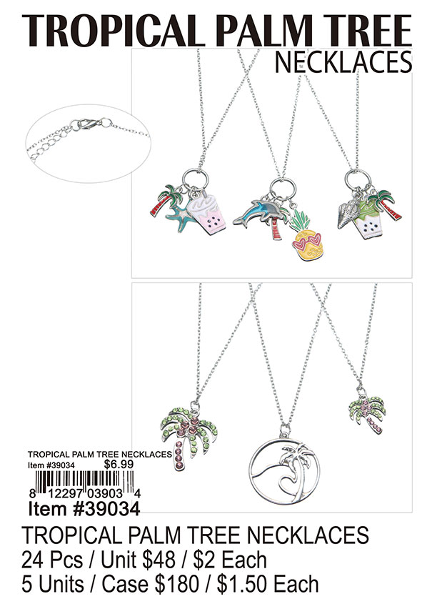 Tropical Palm Tree Necklaces
