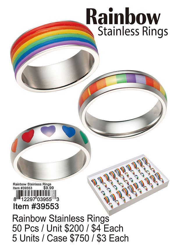 Rainbow Stainless Rings