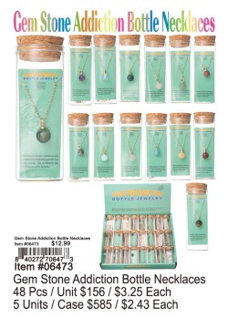 Gemstone Addiction Bottle Necklaces