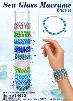 Sea Glass Macrame Bracelets