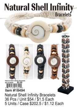 Natural Shell Infinity Bracelets