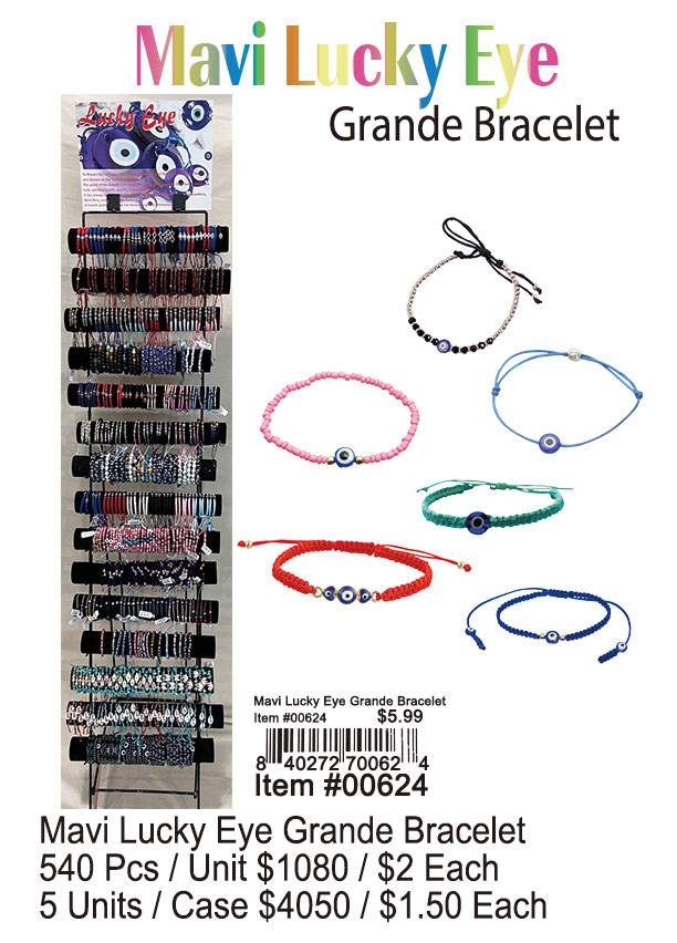 Evil Eye Bracelets Wholesale 540 Pcs. - Puka Creations