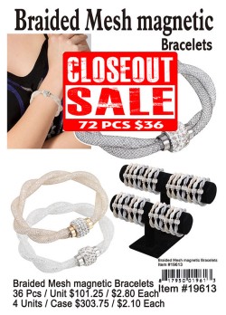 Braided Mesh Magnetic Bracelets