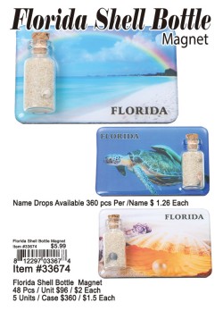 Florida Shell Bottle Magnet