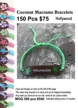 Coconut Macrame Bracelets -Hollywood