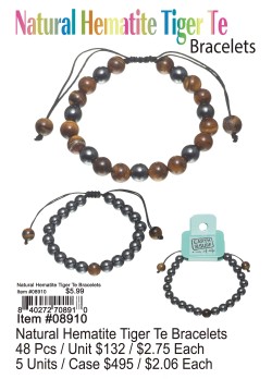 Natural Hematite Tiger Te Bracelets