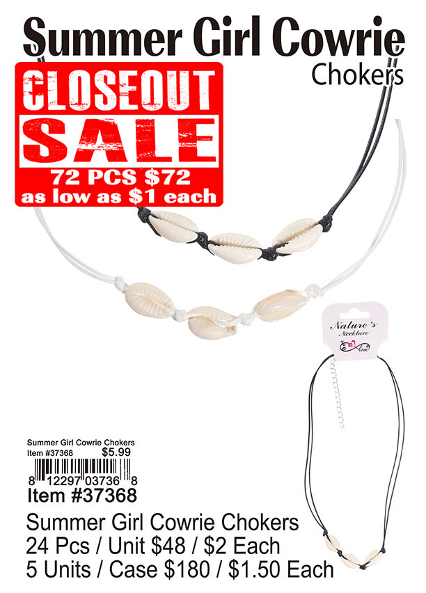 Summer Girl Cowrie Chokers (CL)